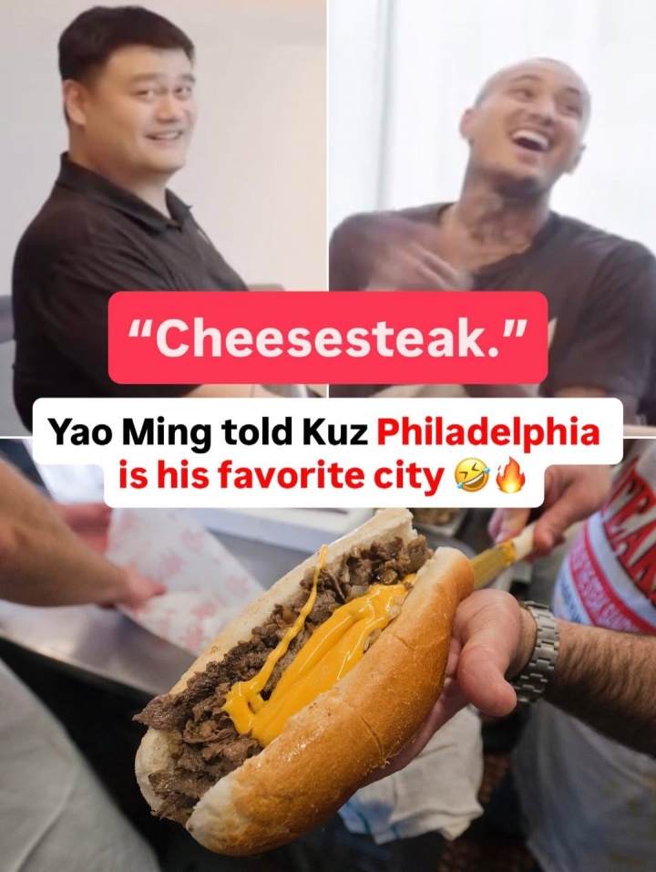 leyu·乐鱼(中国)体育-库兹马：最喜欢的美国城市？姚明：费城 因为牛肉奶酪三明治🥪